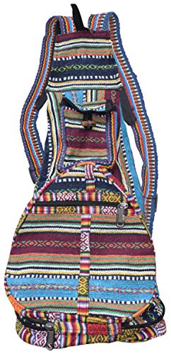 Bolso de algodón Gheri multicolor Hippie Boho Mochila   talla Small