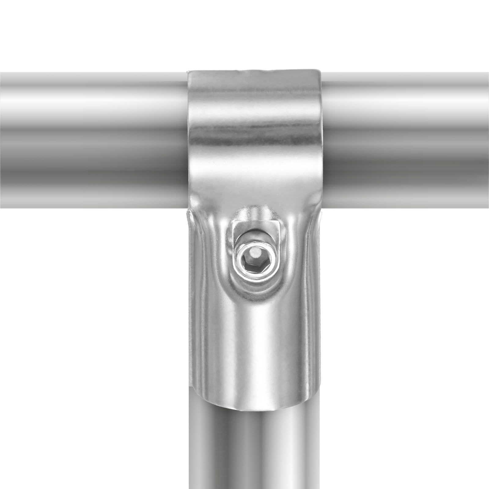 M METERXITY 2-Pack Structural Pipe Connector, T Clamps Stainless Steel Pipe Connector for OD 25MM Convert 28MM Pipe, Conduit Connectors - Image 4