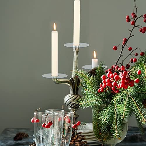 Vesici 100 Pieces Plastic Candle Drip Protector Candle Bobeches Clear Candle Rings For Candlestick Holders Candle Holders For Church Service Candle Wax Protectors #TOP6