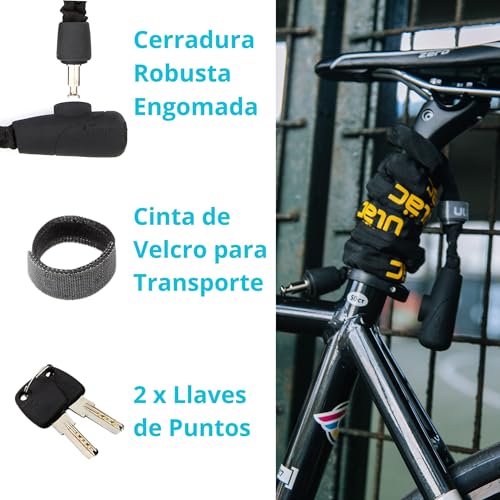 Candado para scooter resistente a cortes con acero flexible de 4mm 5