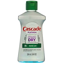 Cascade Rinse Aid Platinum, Dishwasher Rinse Agent, Regular Scent, 8.45 Ounce, (Pack of 3)