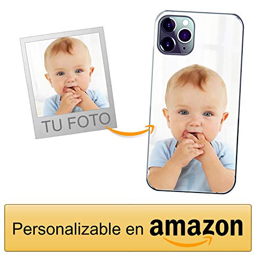 Funda Personalizada para Apple iPhone 11 Pro MAX con tu Foto, Imagen o Escritura - Estuche Suave de Gel TPU Transparente - Impresión