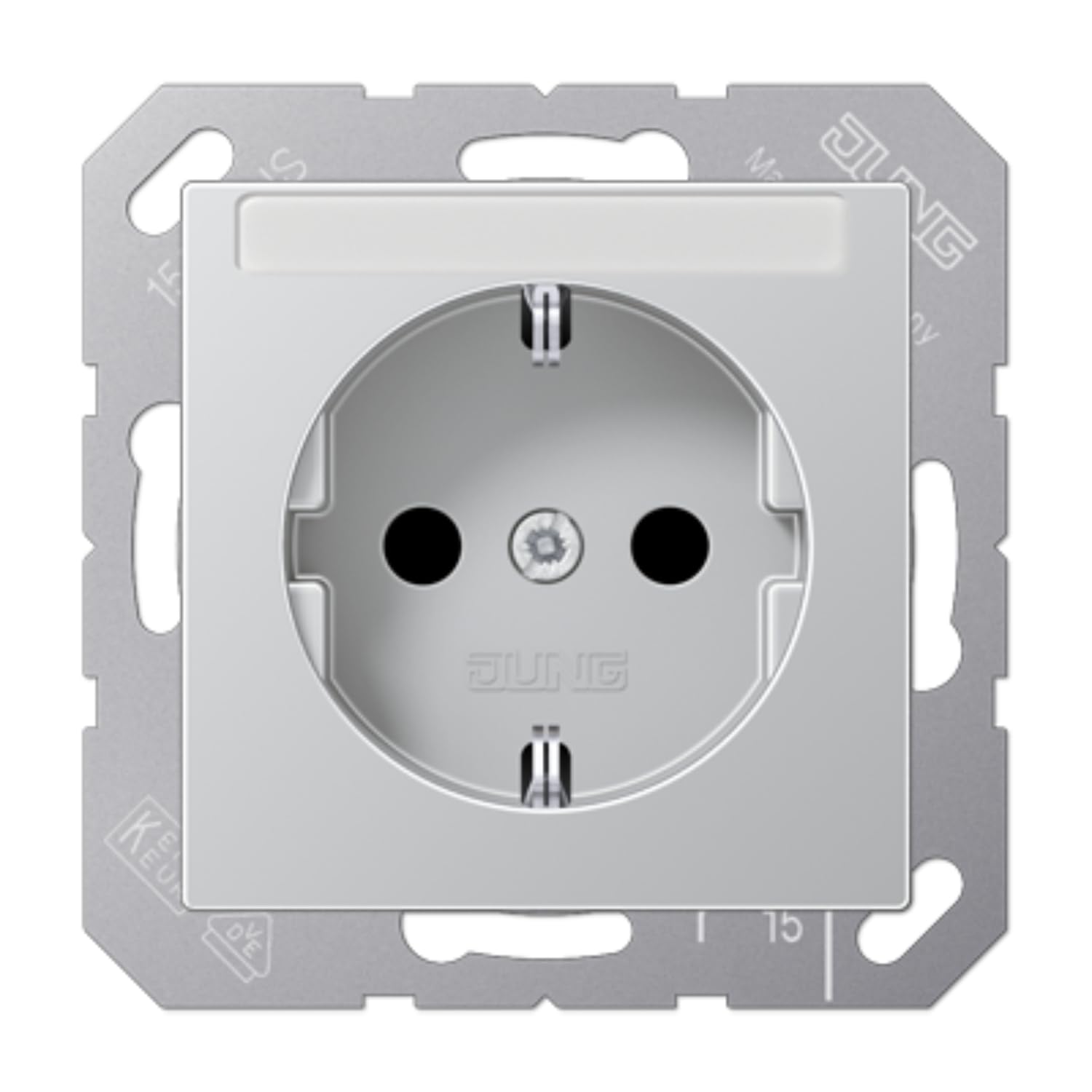 Prise SCHUKO protection A JUNG aluminium pour sécuriser vos appareils sensibles