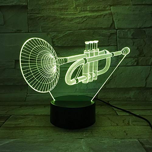 Preisvergleich Produktbild 3D Nachtlicht Musikinstrument LED Illusion Lampe Tischlampen, 7 Farbwechsel Nachttischlampe Kinderzimmer Familien dekoration Kind Geburtstag Geschenk Spielzeug