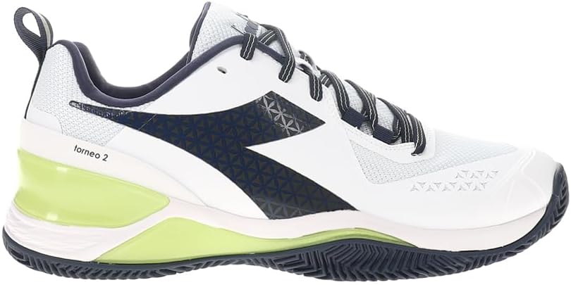 Diadora Blushield Torneo 2 Clay, White/Pageant Blue, Medium, Men, 9