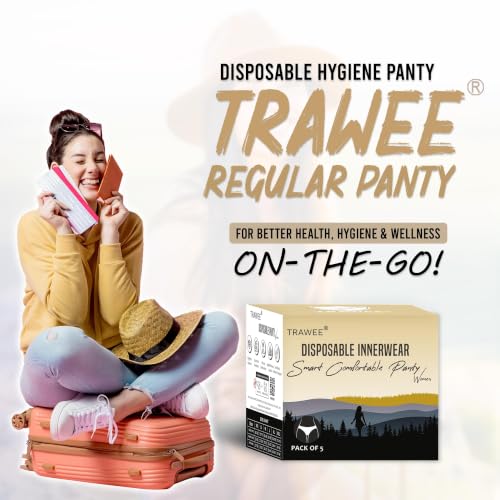 Image of Trawee Women Disposable Regular Panty | Sweat Absorbent, Breathable & Skin-Friendly | Anti-Fungal & Antibacterial Hygiene Underwear | Ideal for Travel, Spa, Hygiene & Everyday Comfort