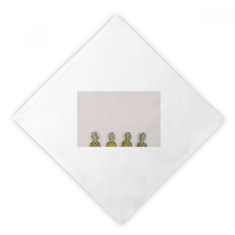 Serviettes ananas frais en textile réutilisable de qualité supérieure blanc