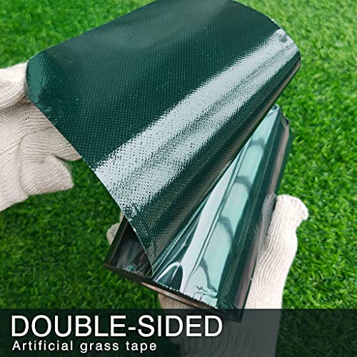 Image of Double-Sided Artificial Grass Tape (6inx16ft), Self Adhesive Artificial Grass Seaming Tape, Indoor Outdoor Carpet Tape for Concrete, Tape for Jointing Fixing Fake Green Lawn, Synthetic Turf Rug | Secure Tape Holds Synthetic Lawn Rugs Mats Carpets On Smooth Tile Wood Concrete Floors Patios Balconies Indoor Outdoor