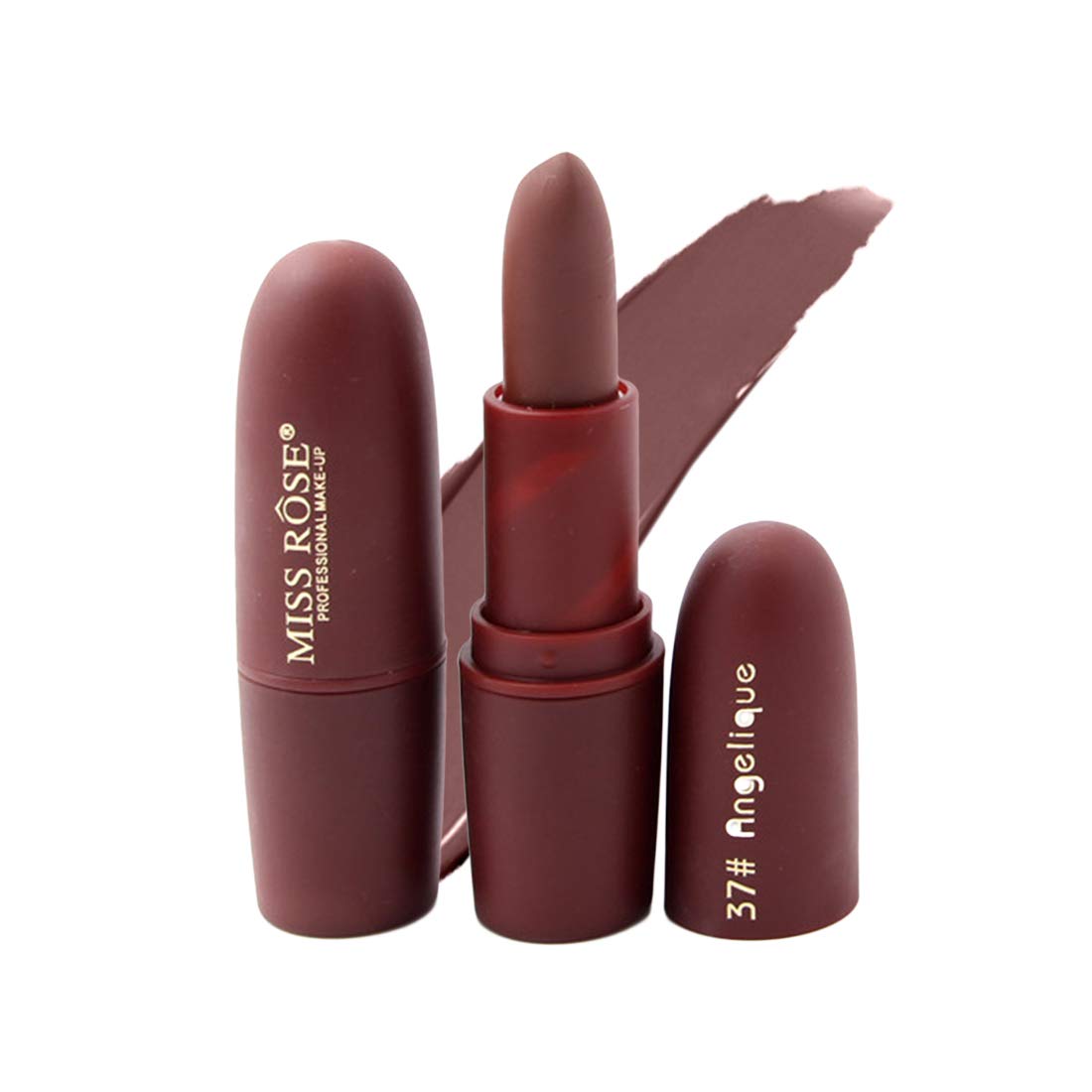 Miss RoseCreamy Matte Long Lasting WaterProof Lip Moisturizing Bullet LipStick Shade 37 Angelique