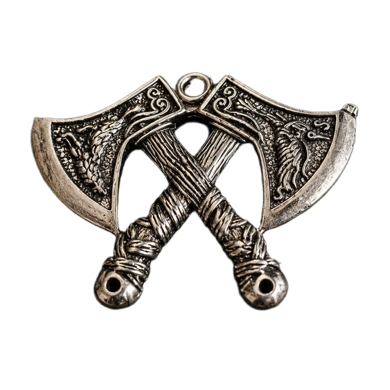 Stainless Steel Viking Axe 50X45mm Pendant Silver Plated Charm Necklace Without Chain Handmade For Men & Women Power Symbol Meaningful Jewelry |LK_SSC_0017-image-41