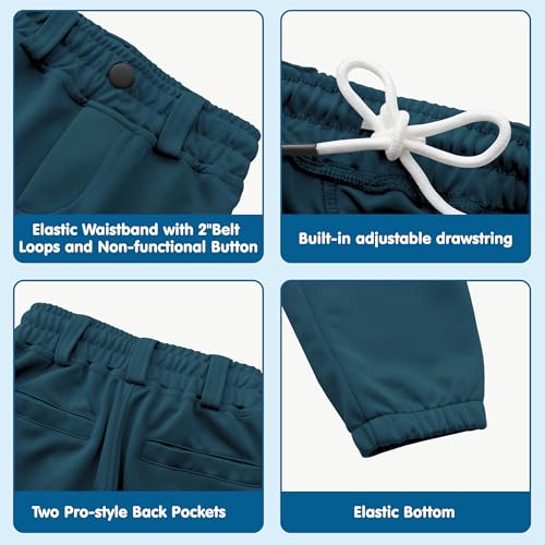 Image of MIVEI 2T 3T 4T 5T to 16Years Toddler Baseball Pants Youth Boys Tball Pants
