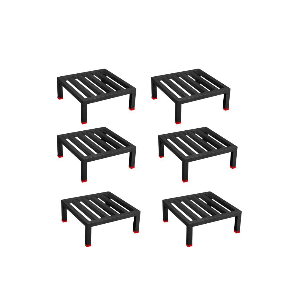 NAYRA Black Iron Plant Stand - Heavy Duty Outdoor Stand -10