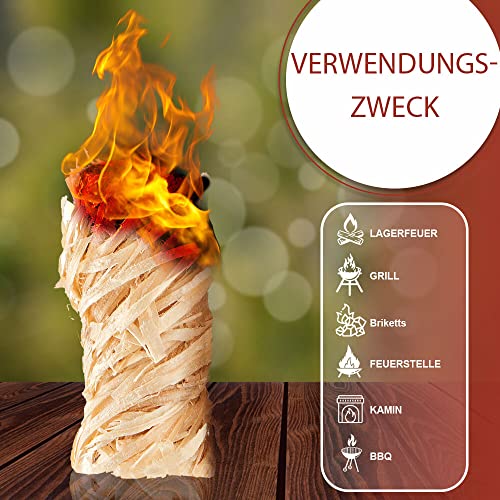 TOSANEO 2kg Öko Anzünder Holzwolle Anzündwolle Kaminanzünder Grillanzünder Ofenanzünder Holzanzünder Feueranzünder Grill… - Image 5