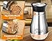 Salt and Pepper Shakers Set,4 oz Glass Bottom Salt Pepper Shaker with Stainless Steel Lid for Kitchen Gadgets Cooking Table, RV, Camp,BBQ Refillable Design (Silver)