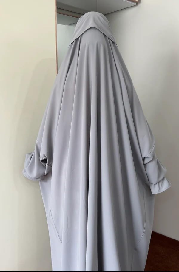 Image of NAZNEEN Saudi Jilbab Full Length and Noise Pc MATT NIDA Fabric with extra panel to cover face