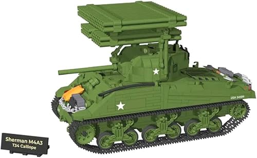 COBI Colección Histórica de la Segunda Guerra Mundial M4A3 Sherman y T34 Calliope Edición Ejecutiva
