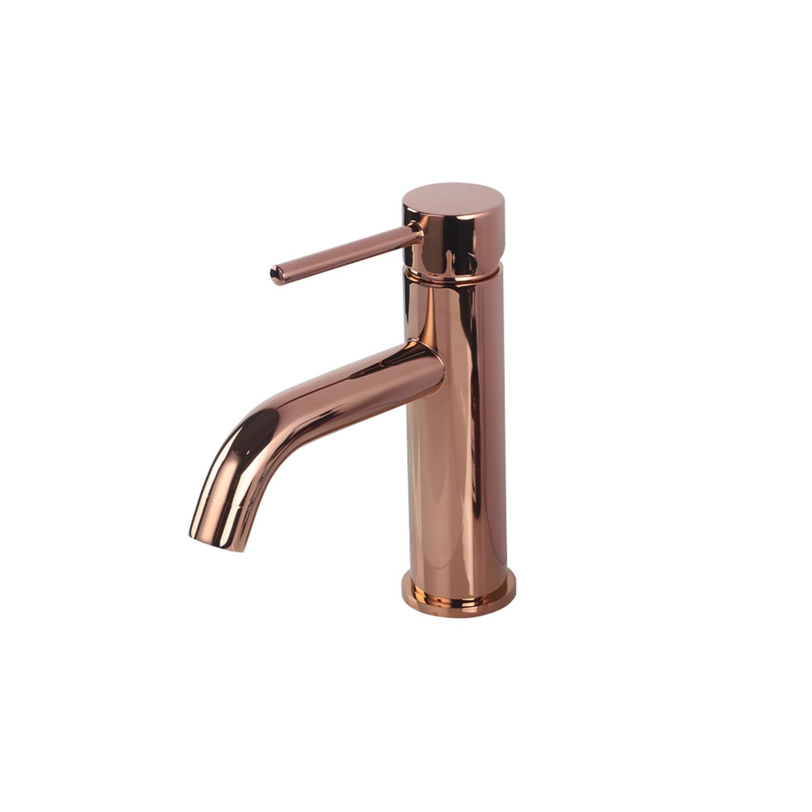 Robinet de lavabo en laiton contre la rouille mitigeur salle de bains eau chaude froide rose gold