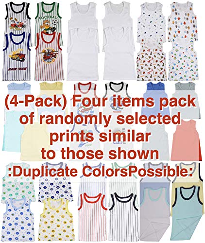 ToBeInStyle Babies' and Kids' Pack of 4 Assorted Random Print and Color Tops and Bodysuits2