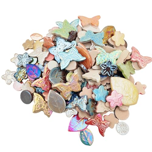 500g/1.1lb Random Color Irregular Ceramics Mosaic Tiles,DIY Making Creative Ceramic