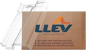 Kit 20 Telhas Romana Transparentes de Policarbonato Telhado (Transparente)