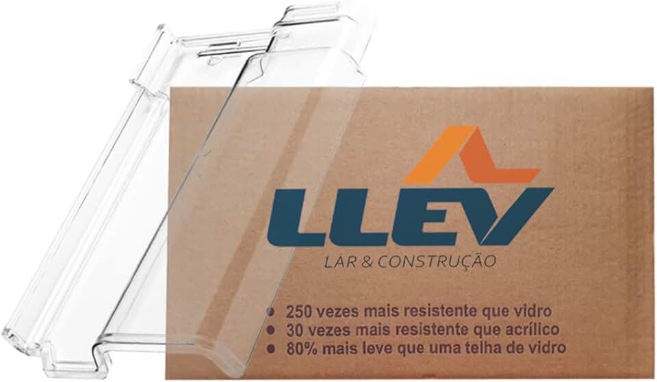 Kit 20 Telhas Romana Transparentes de Policarbonato Telhado (Transparente)