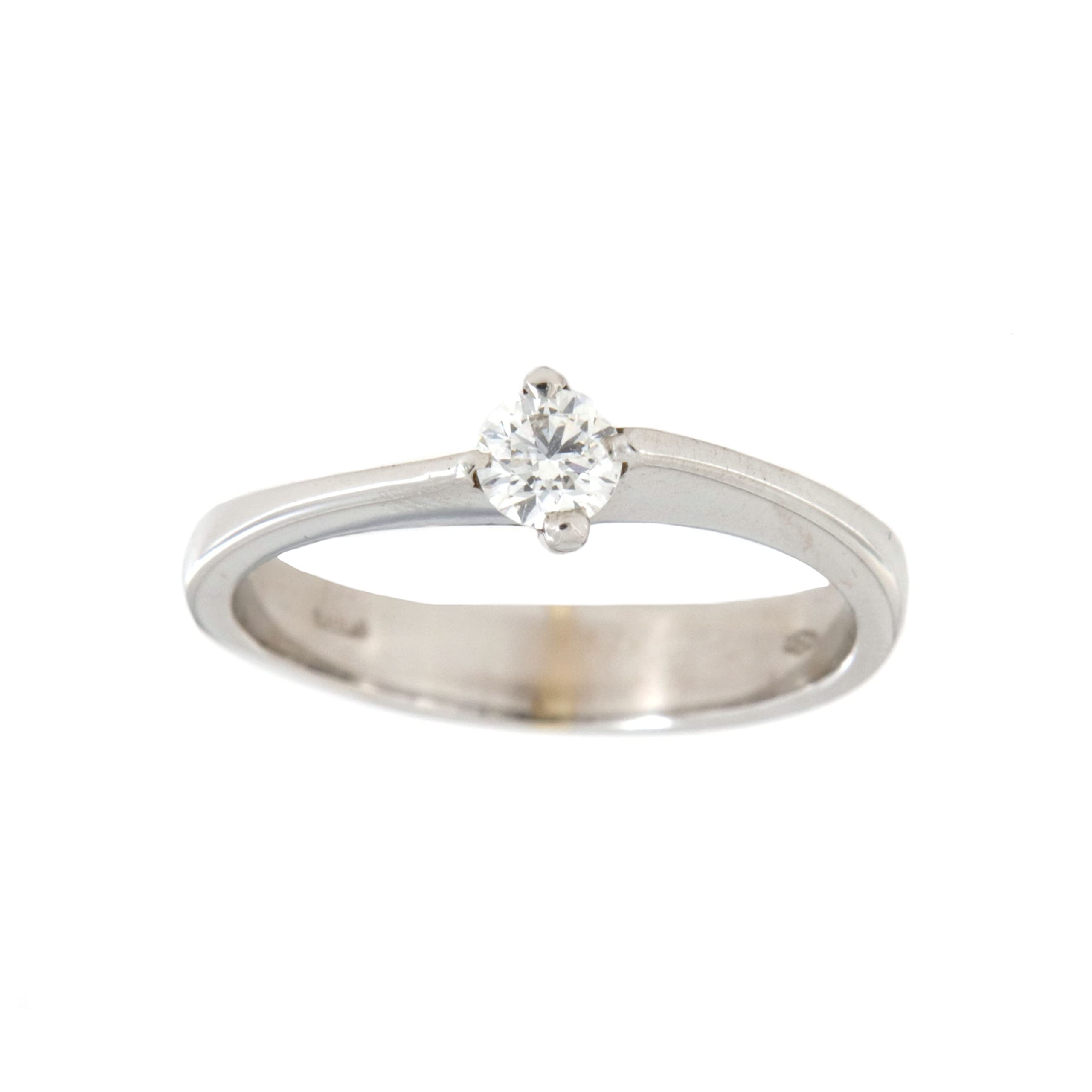 Crivelli Anello Solitario Oro Bianco Diamante