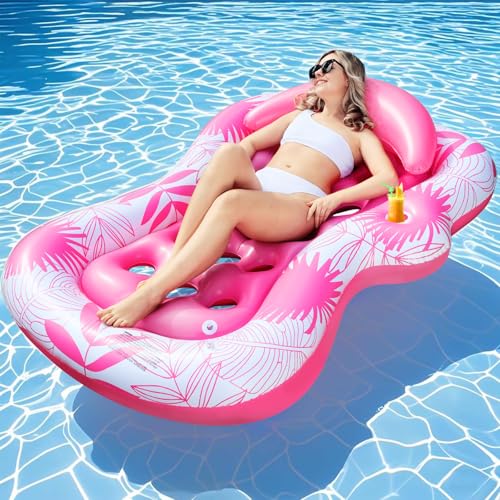 Adult Pool Floats with Cooling Water Holes & Cup Holder - 73