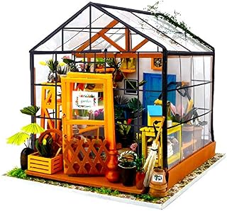 DIY Dollhouse Miniature Kit with Furniture, 3D Wooden Miniature House with , Miniature Dolls House kit (DG104)