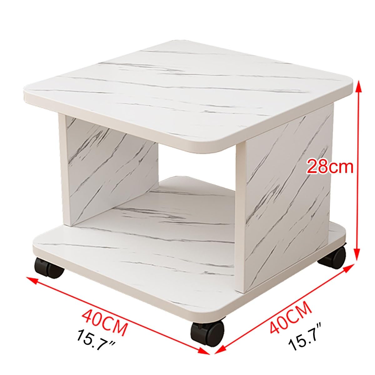 Supporto Stampante da Sotto Scrivania con 4 Ruote, Tavolo Stampante a 2 Ripiani, Mensola Piccola e Compatta, Salvaspazio per Ufficio e Casa(Light Brown)