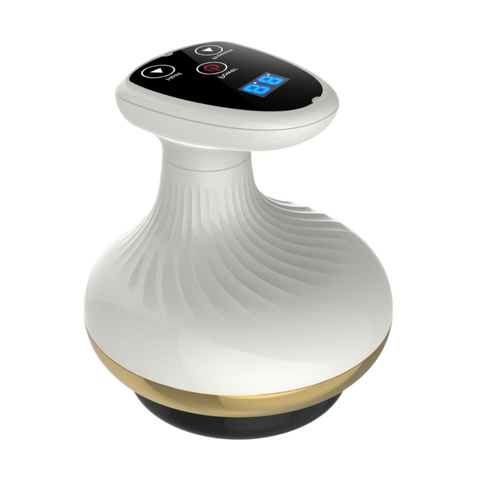 Vacuvia Cellulite Massager 4-in-1 Anti-Cellulite Device for Body Tightening, Lymphatic Drainage & Blood Circulation mit Wärmefunktion und Vakuummassage, kabellos und aufladbar (Gold)