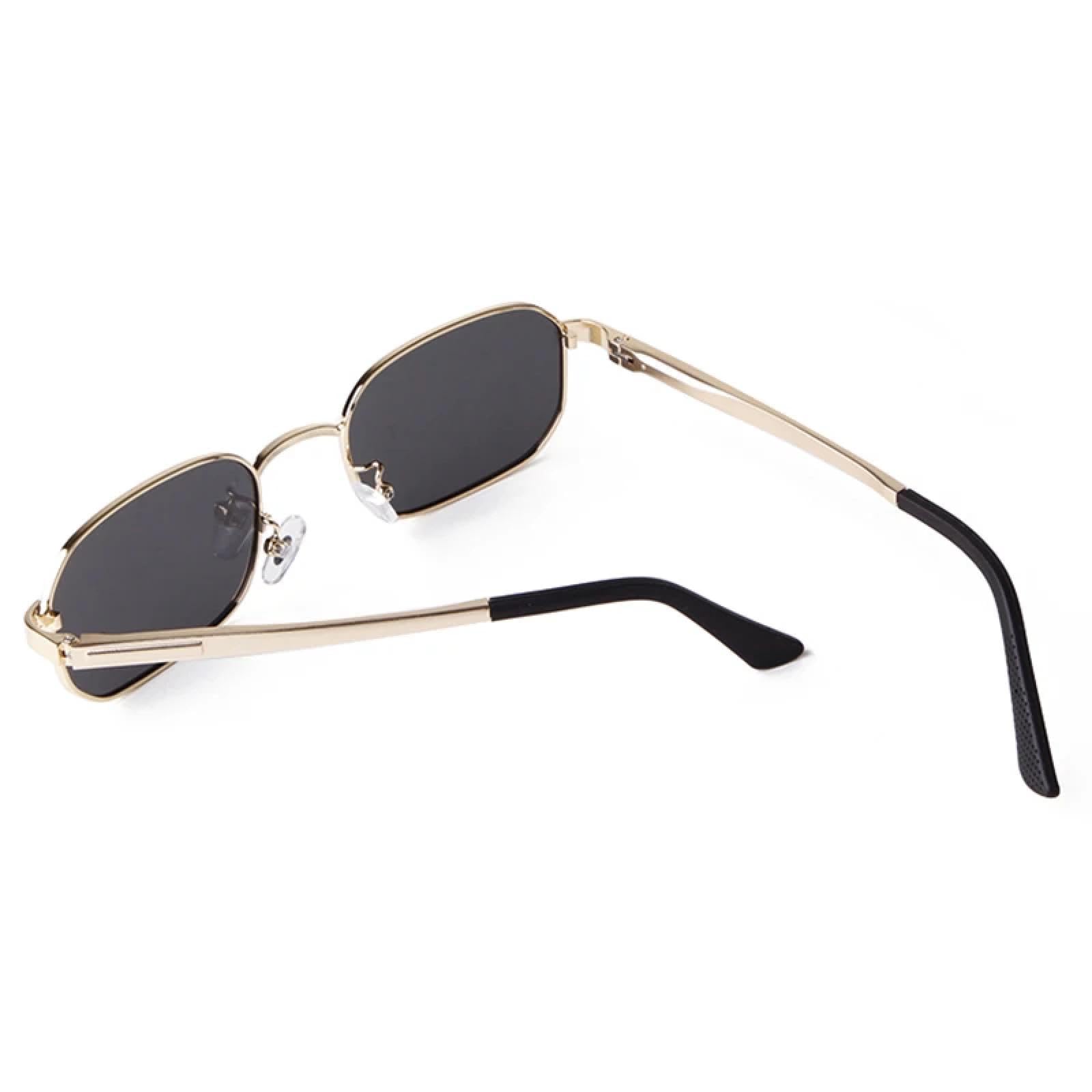 Rechteckige polarisierte Sonnenbrille Retro kleiner schmaler Rahmen getönte Sonnenbrillen UV400