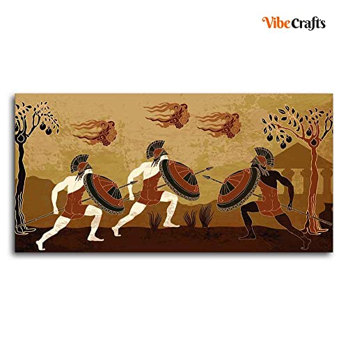 Image of VIBECRAFTS Canvas Paintings for Living Room Drawing Room Ancient Greece Canvas Wall Painting Fitted With Wooden Frame For Home | Office | Living Room | Gift (PTVCH 2496)