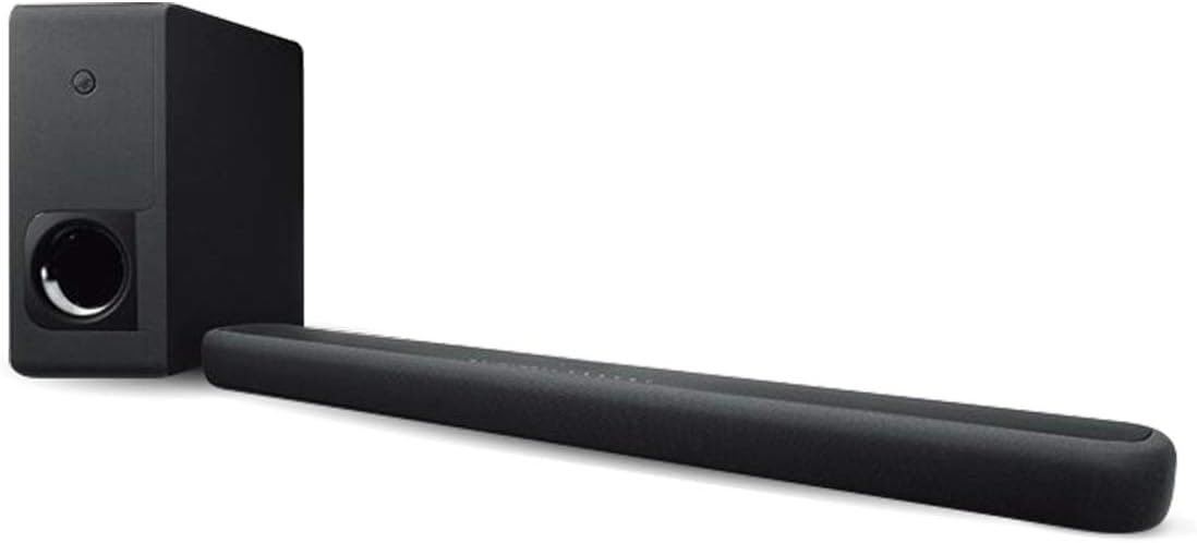 Audio YAS-209BL Sound Bar with Wireless Subwoofer, Bluetooth, and Alexa Voice Control Built-In,Black,36 x 2.5 x 4.25 inches