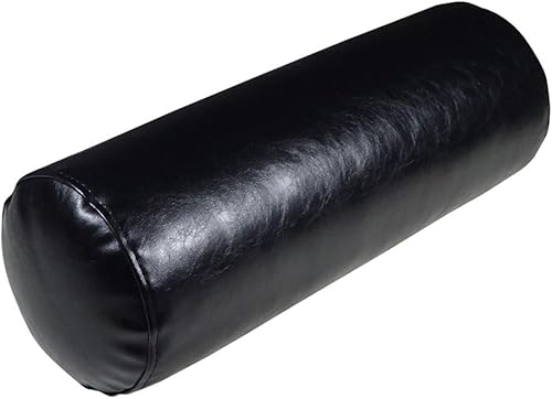 Almohada larga de cuero, almohada redonda cervical para el cuello, almohada cilíndrica decorativa para sofá cama, cojín redondo multifuncional