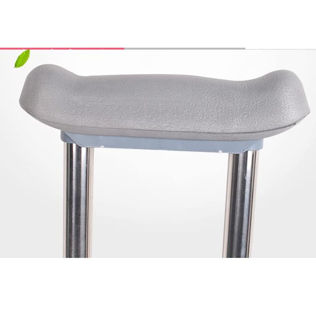 GCX- Muletas Muletas Axilas Muletas Dobles for Ancianos Muletas Antideslizantes for Discapacitados Jóvenes con Fractura De Bastón Firma (Color : Silver, Size : M)