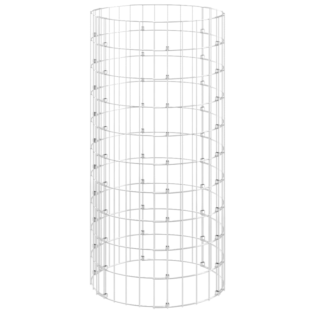 Poste circular de gaviones acero galvanizado ?50x100 cm, Malla metálica para gallinero, Red de gallinero de acero, Alambrada de gallinero de acero resistente para proteger a tus aves de corral
