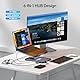 BENFEI Aluminium Laptop Ständer mit USB C 6in1 Dockingstation, HDMI 4K@60Hz, 4*USB3.0, 100 PD Kompatibel mit MacBook Pro/Air iPad Pro XPS Thinkpad