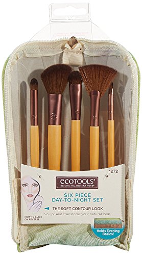 ECOTOOLS Makeup Brush - 6 Piece Day to Night Set ET-1272 -Professional Eco Brushes Set -