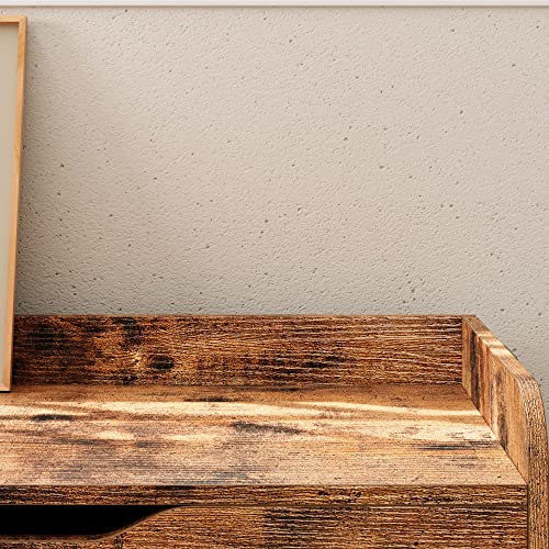 Ironck Storage Bench With Drawer, Wooden Toy Box Organizer, Sturdy Storage Chest With Safety Hinges And Lift Top, Large Storage For Bedroom Entryway Living Room, Vintage Brown #TOP6