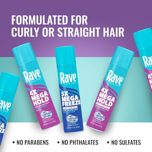 Rave Spray Fijador Cabello 4 Piezas Resistente Larga Duración miniatura 7