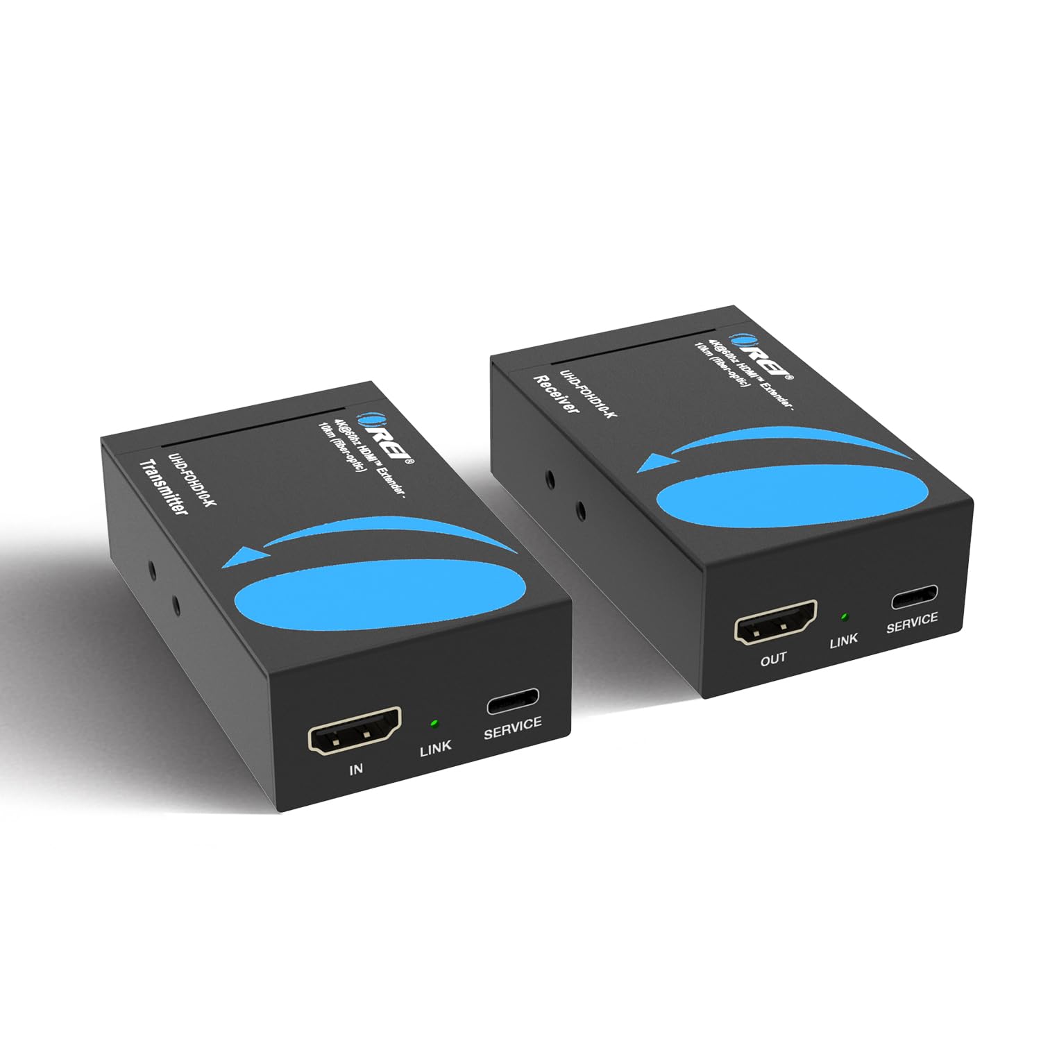 OREI 4K DisplayPort Extender Over Fiber Optic Balun 10KM LPCM 7.1CH SFP | Fiber Optic Balun DisplayPort 1.4a 32.4Gbps HDCP 2.3 HDR10 Dolby Vision HLG OM4 Support product thumbnail 2