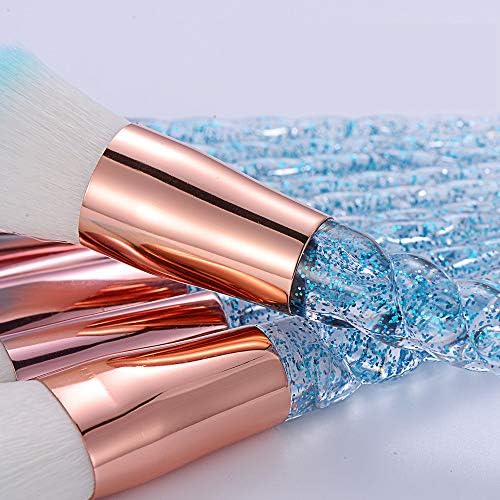 10 Pieces Make Up Brushes Premium Synthetic Fiber Makeup Brush Eye Shadow Cosmetics Brushes for Foundation Powder Concealers Blush and Eyeshadow