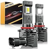 MIFMIA 9006 LED Bulb, 30000LM 600% Brightness 1:1 Size, Plug-N-Play Non-Polarity 9006 Fog Light Bulbs, 6500K Cool White, Pack of 2