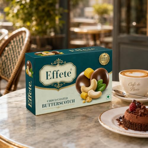 Image of Effete Choco Coated Nut Butter Scotch, Chocolaty Dryfruits, Butter Scotch chocolates packet, Chocolicious Butter Scotch, Dryfruits chocolates packet, chocolates gift pack, chocolate box (32gm)