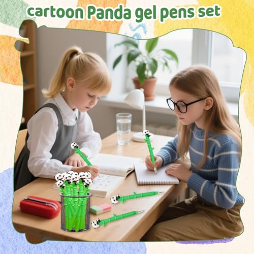 Set de 24 bolígrafos de gel Panda, tinta negra 0.5 mm miniatura 4