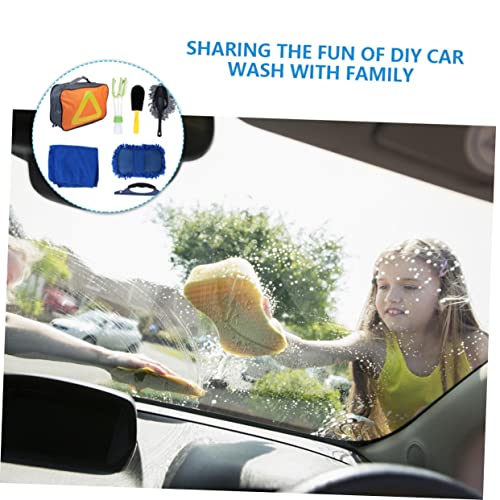 Ciieeo 1 Conjunto/7 Peças De Material De Limpeza Para Lavagem De Carro Conjunto De Ferramentas De Li