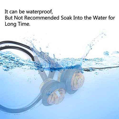 Fxc 10X 3/4" Round Led Clearence Light Front Rear Side Marker Indicators Light For Truck Car Bus Trailer Van Caravan Boat, Taillight Brake Stop Lamp (Amber, 12V) #TOP1