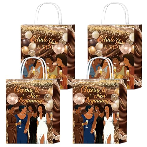 Aposwow Waiting To Exhale Party Favors - 16 Pcs Elegant Women Silhouette Goodie Candy Gift Bags Exhale Night Party Favors for Girls Womens Fans Birthday Celebrations