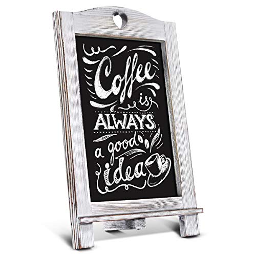 Homemaxs Chalkboard Signs Rustic Magnetic Tabletop Chalk Board 15.7 X 10 with Frame