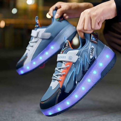 16 Modes Roller Skate Shoes with 2 Wheels and Braking Device, Sneakers for Kids Boys Girls Birthday Thanksgiving Christmas Day2